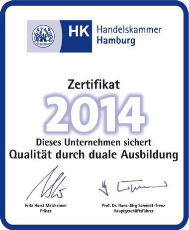HK Hamburg Zertifikat